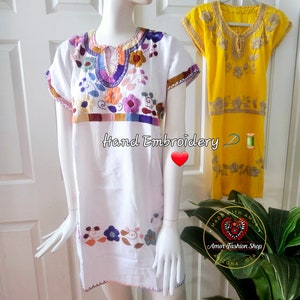手刺繍ノースリーブボヘミアンバケーションドレス/Vestido Mexicano Bordado a Mano Artesanal