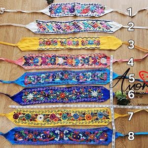 Imperfectly Perfect Colorful Embroidered Belts -Sash / Perfectamente Imperfectos Cintos Fajo Mexicanos Bordados de Seda Artesanal