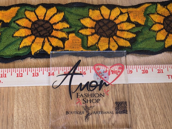 Sunflower Embroidered Belt: Artisan Floral Sash