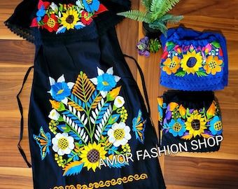 Vestidos bordados mexicanos | Etsy México