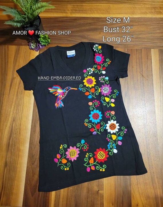 Hand Embroidered Floral Tenango Butterfly or Sunflower Etsy Sweden