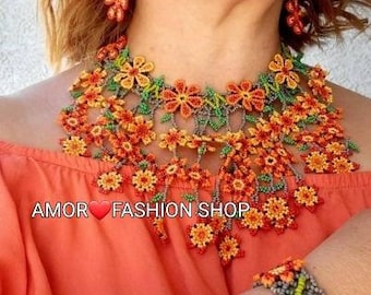 Gorgeous Flower Beaded Necklace SETS - Hermosa Joyeria con Florecitas Artesanal Chaquira Huichol