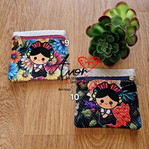 Mexican Yute Thin Coin Pouch  / Monederos Lele en Yute