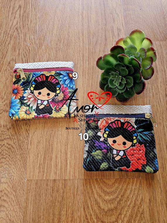 Mexican Yute Thin Coin Pouch / Monederos Lele en Yute