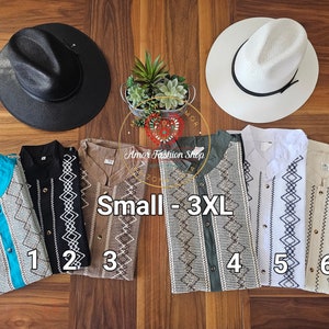 Men&#39;s Shirt Comfortable Mexican Guayabera Small - 3XL /  Comoda Guayabera Mexicana Artesanal