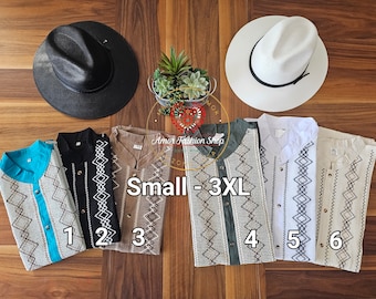 Men's Shirt Comfortable Mexican Guayabera Small - 3XL /  Comoda Guayabera Mexicana Artesanal