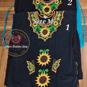 Beautiful Sunflower Traditional Dresses in different colors  Vestido Artesanales Girasol en diferentes colores Graduation Fiesta