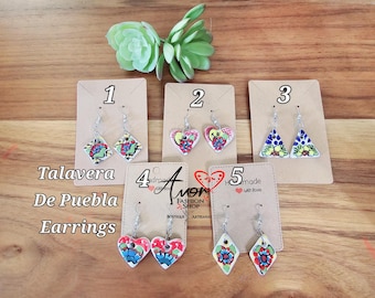 Gorgeous Talavera De Puebla Earrings - Hermosos Aretes Artesanales de Talavera