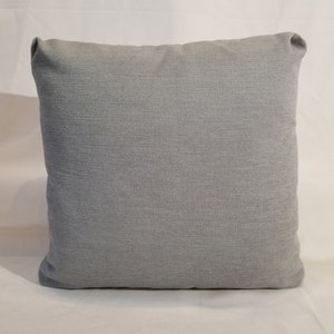 Set of 2 Designer Fabric Square Burlap Blue Basketweave Throw Pillows -- Remnant Fabric at Deep Discount