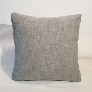 Set of 2 Designer Fabric Square Khaki Plain Weave Throw Pillows -- Remnant Fabric at Deep Discount