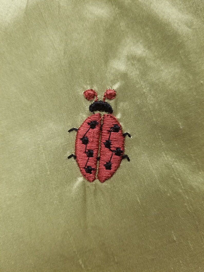 Zero Waste Eco Friendly Ladybug Novelty Embroidered Top Reclaimed ...