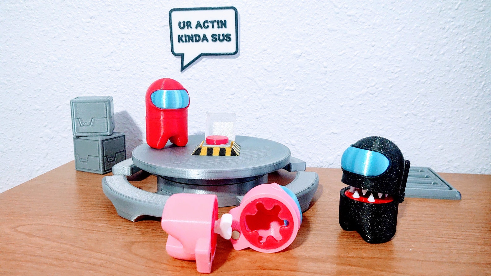 Among Us Emergency Meeting Table with Button Etsy