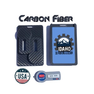 Dual RSA Token Holder - 1-3 Badge Slots - Carbon Fiber