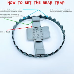 Large 10 Bear Trap Great for Halloween Role Playing Cosplay Kids Toys Prop image 8