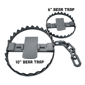 Large 10 Bear Trap Great for Halloween Role Playing Cosplay Kids Toys Prop image 5