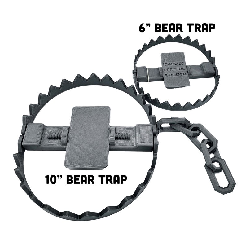 Large 10 Bear Trap Great for Halloween Role Playing Cosplay Kids Toys Prop image 5