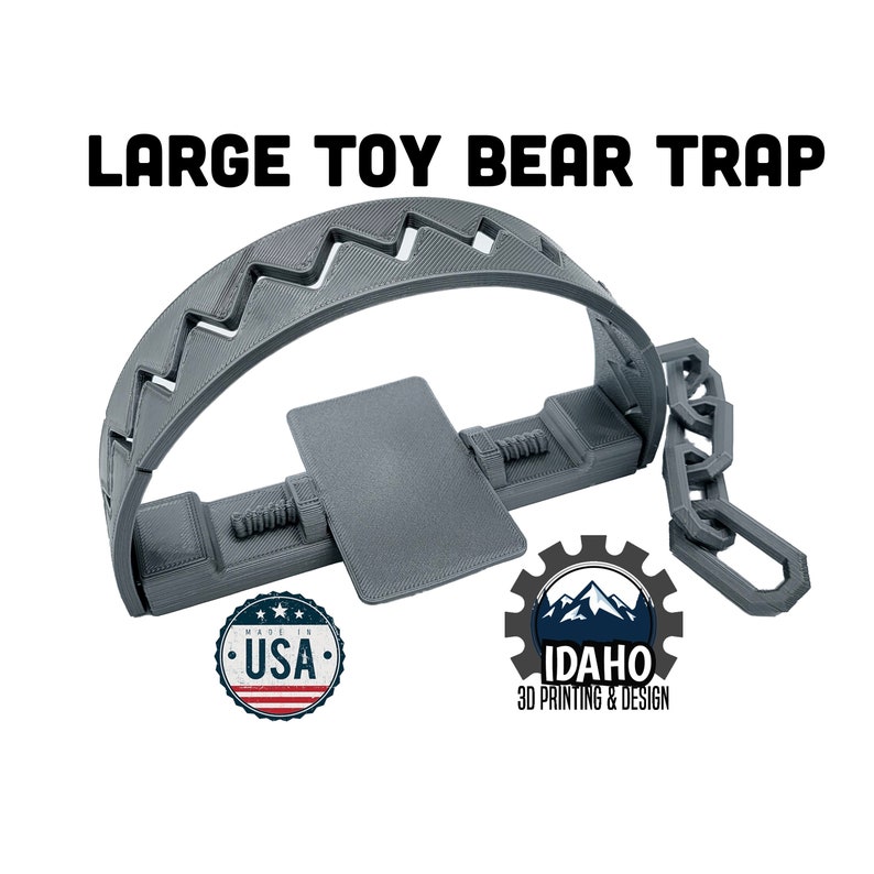 Large 10 Bear Trap Great for Halloween Role Playing Cosplay Kids Toys Prop image 1