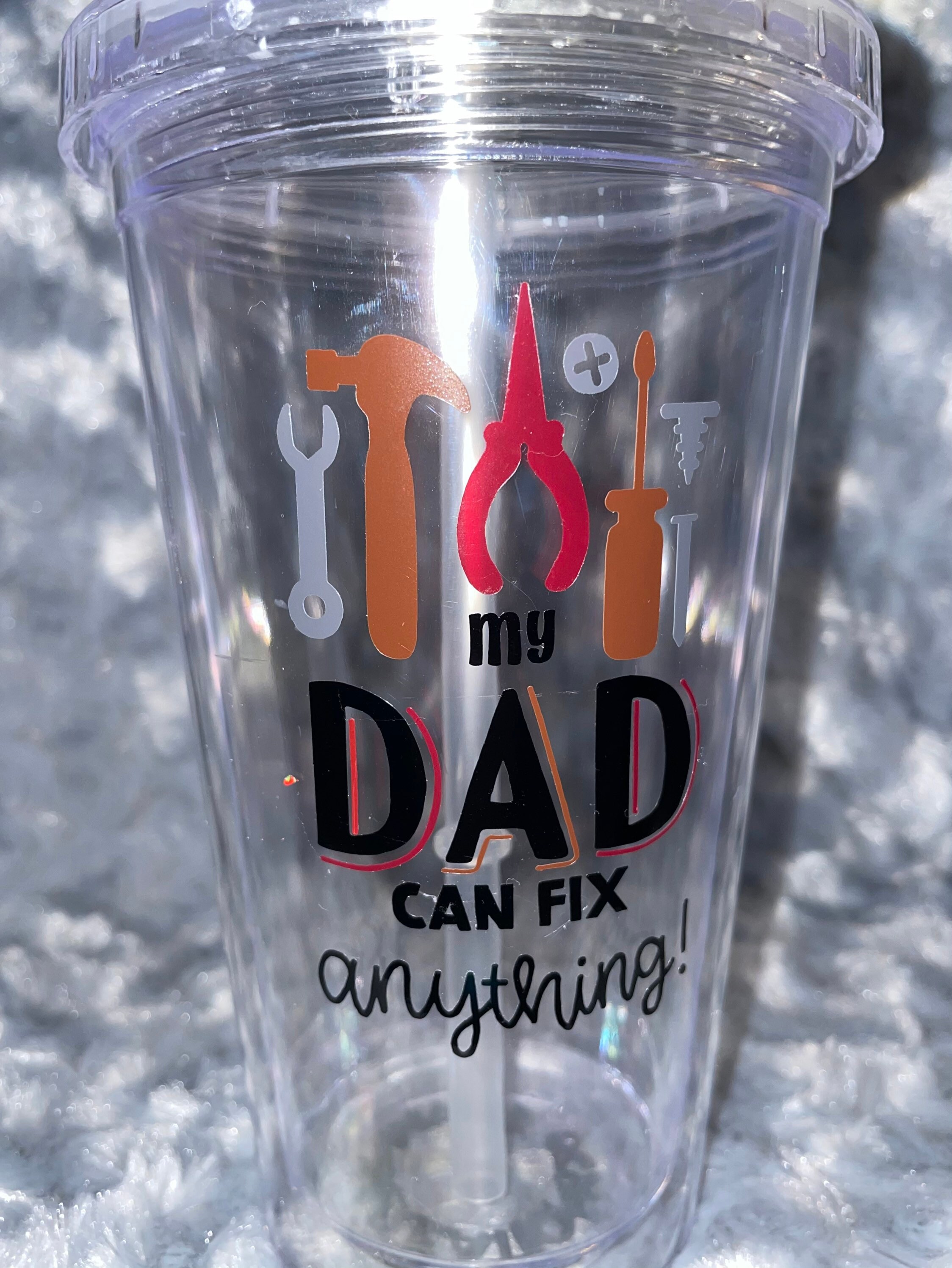 Fathers Day Gift Personalized Cup. My Dad Can Fix Anything Etsy