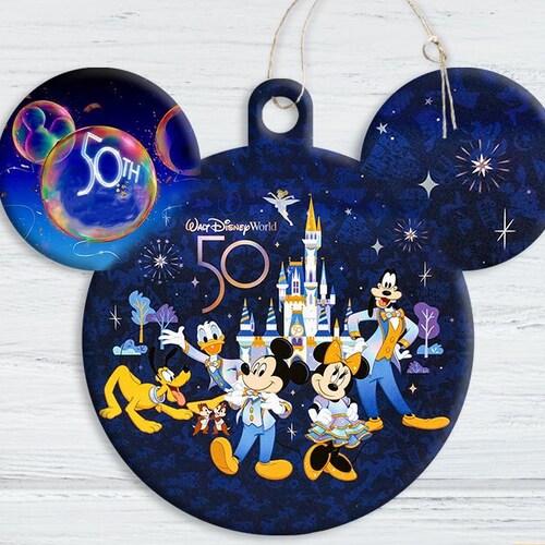 Disney Ornament Disney Christmas Ornament Walt World 50th Etsy