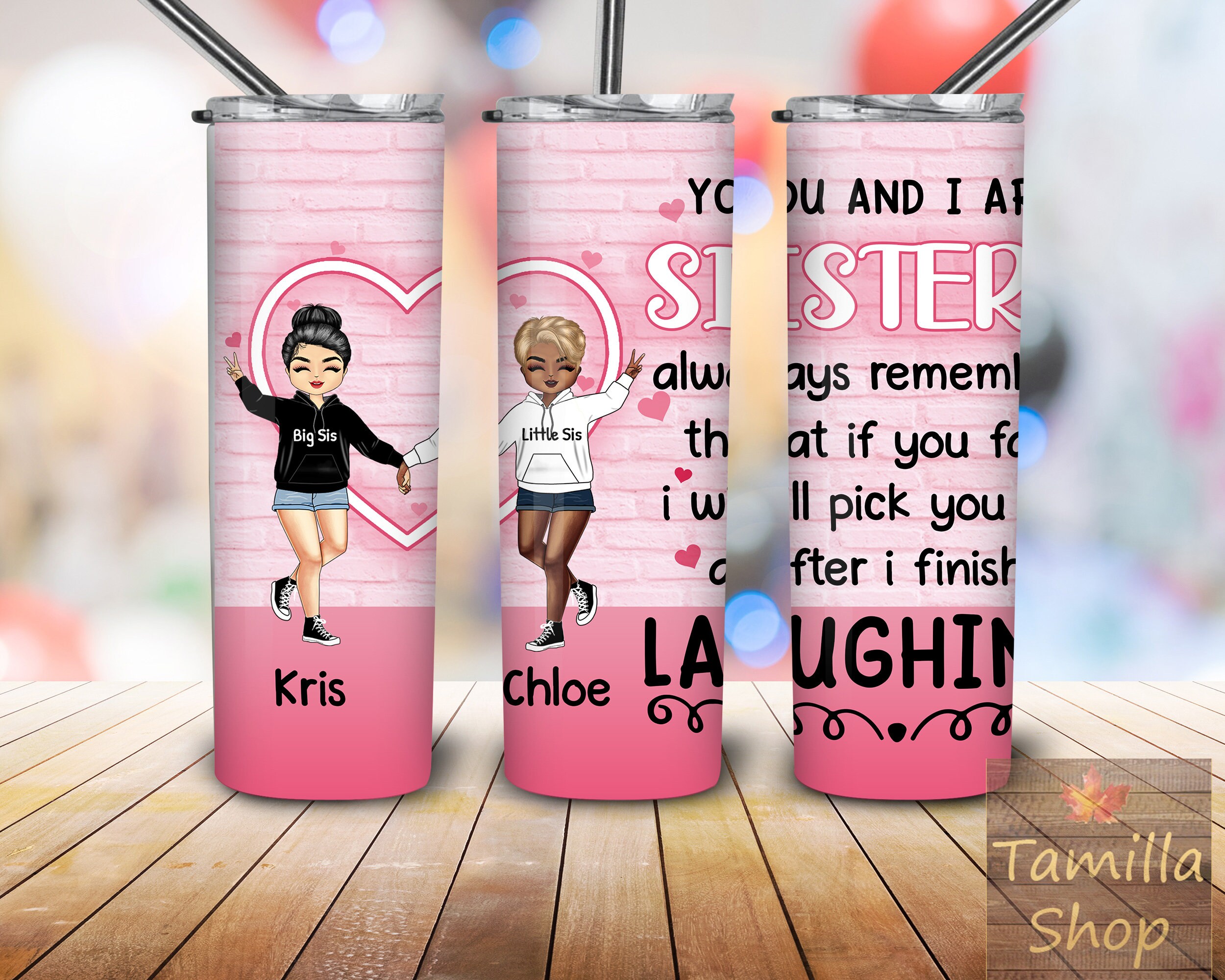 Personalized Tumblers for Sisters Etsy