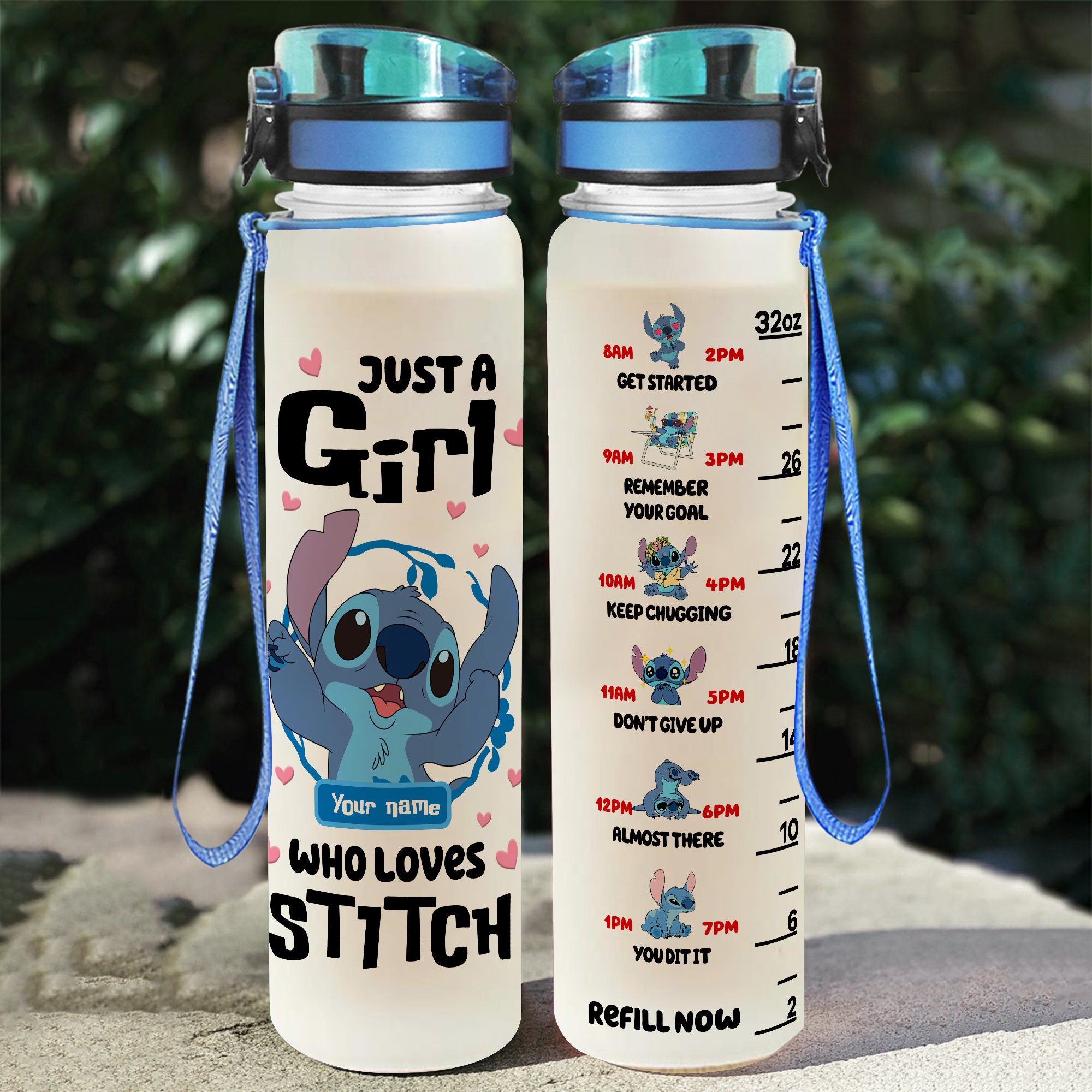 Goth Girl Water Bottle Personalised Bottle Pretty Little 