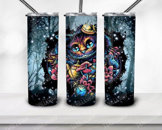 Dark Alice Glitter Tumbler, Alice in Wonderland, Mad Hatter