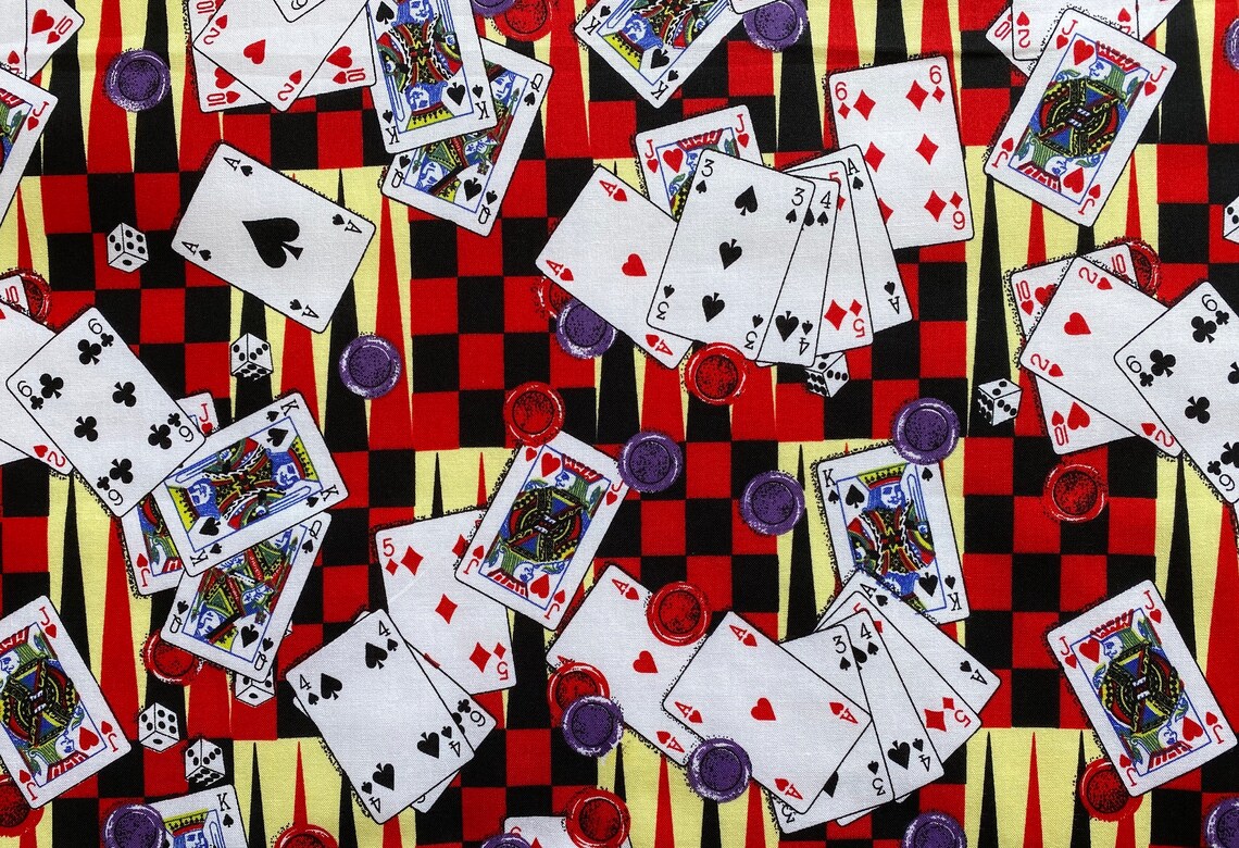 1/2 Yard Cotton Quilting Fabric Board Games Etsy