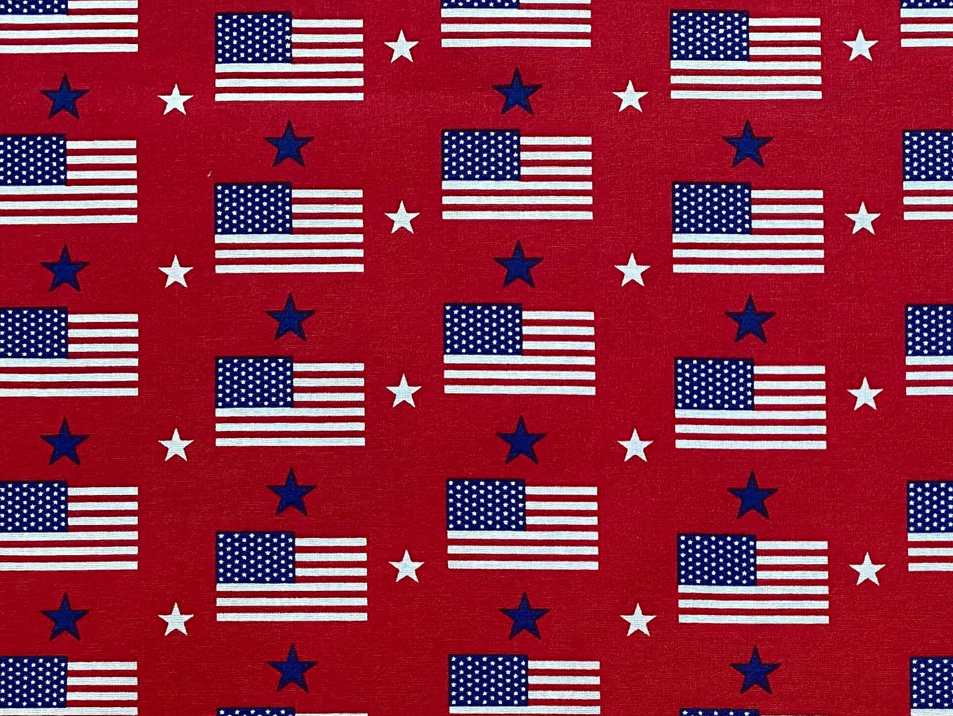 1/2 Yard Cotton Quilting Fabric MDG Patriotic American Flags & Etsy