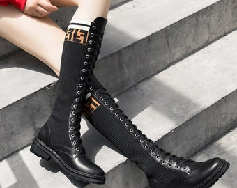 high laced boots