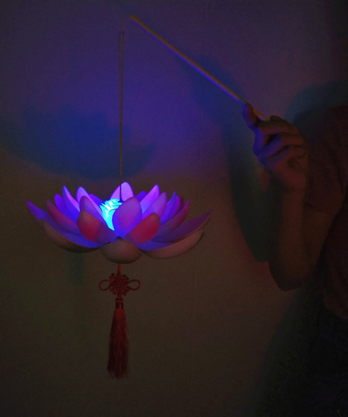 Premium Portable Lotus Lantern LED Home Decor Mid Autumn Etsy