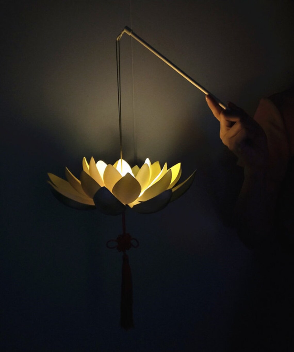 Premium Portable Lotus Lantern LED Home Decor Mid Autumn Etsy