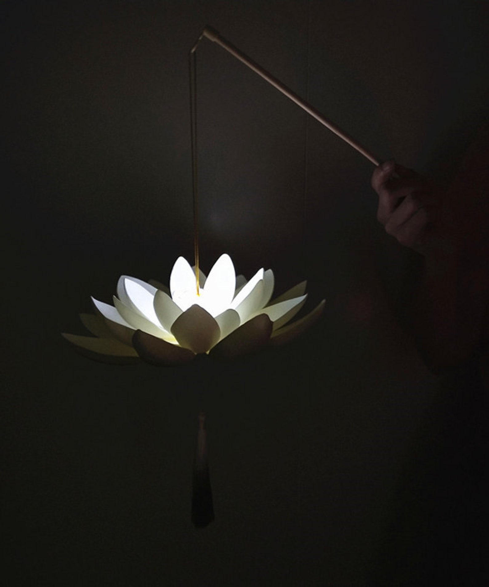Premium Portable Lotus Lantern LED Home Decor Mid Autumn Etsy