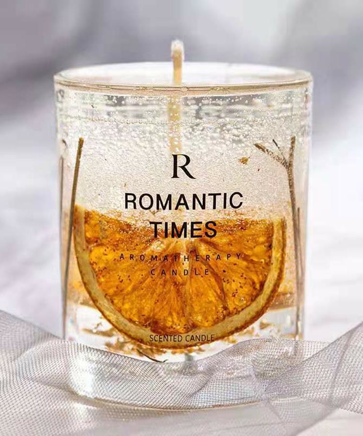 Dried Flower Fruits Gel Candles Natural Fruity Floral Etsy