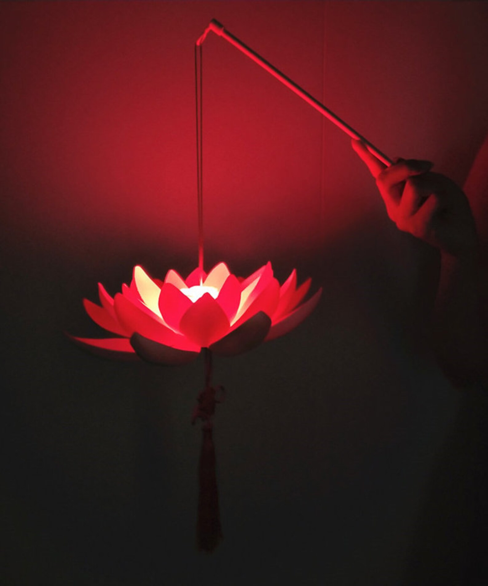Premium Portable Lotus Lantern LED Home Decor Mid Autumn Etsy