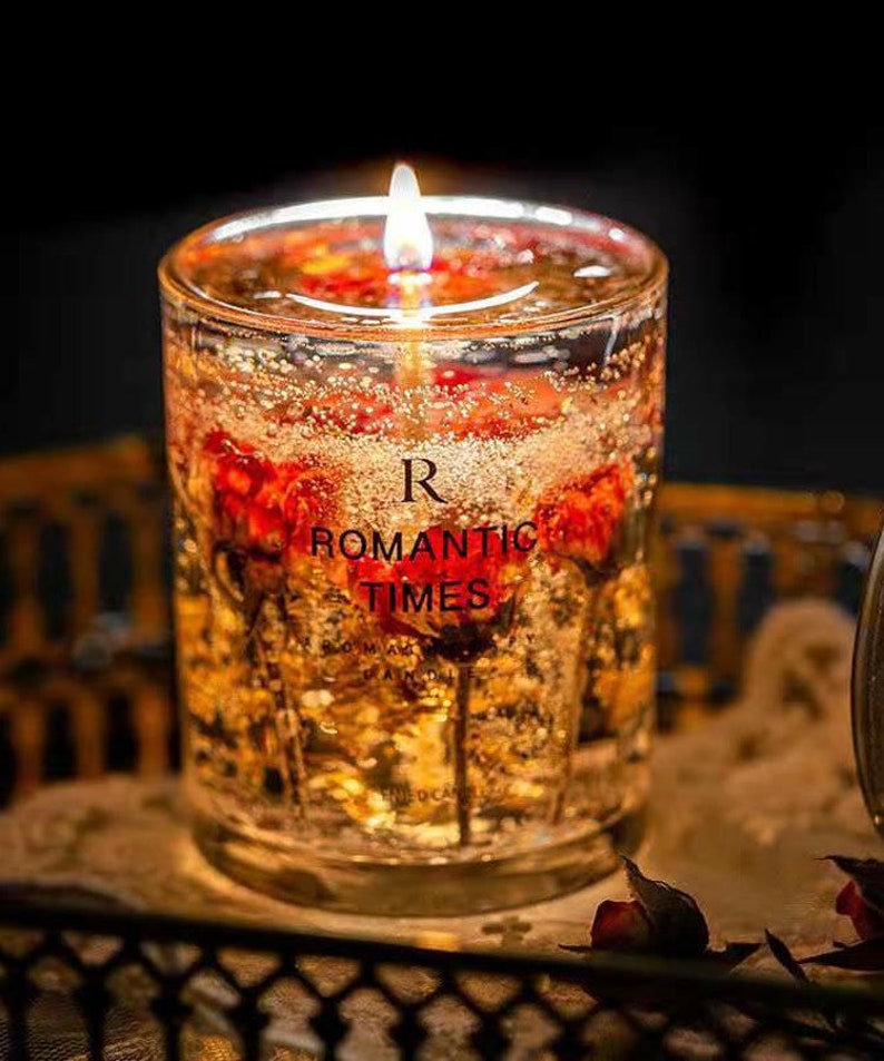 Dried Flower Fruits Gel Candles Natural Fruity Floral Etsy