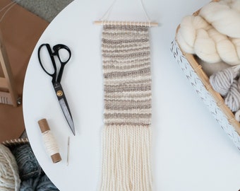 Handmade Neutral Woven Wall Hanging | Boho Fiber Art Decor