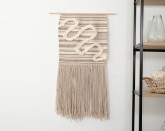 Large Handmade Woven Wall Hanging | Neutral, Earth Tone Weaving  | Woven Tapestry | Fiber Art Wall Decor | Modern Boho Decor