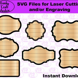 16 Faux Shiplap Signboards SVG Cut Files | commercial use | instant download | laser cut template | Backers Frames| scaleable to any size