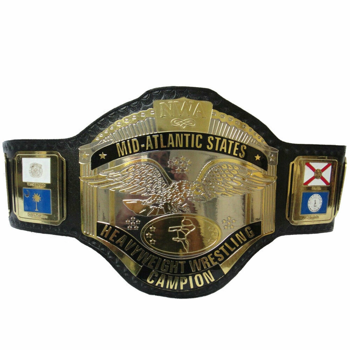 NWA Mid Atlantic Heavyweight Championship belt Brass Metal Etsy