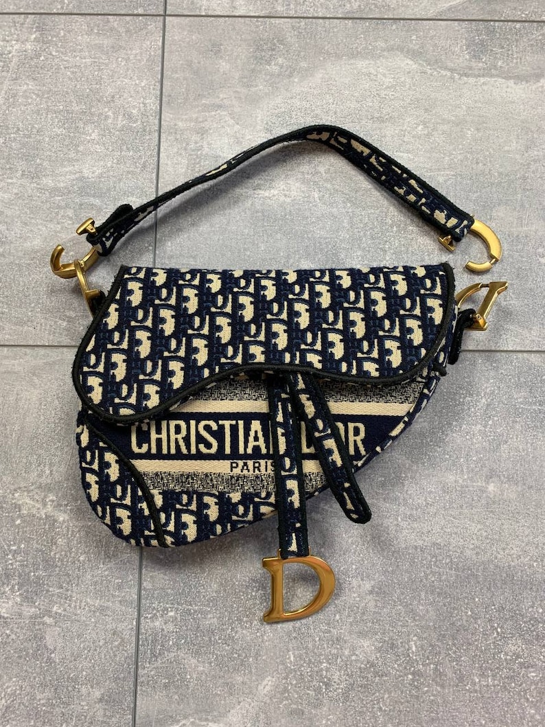 Christian Dior vintage rare CD saddle bag Etsy