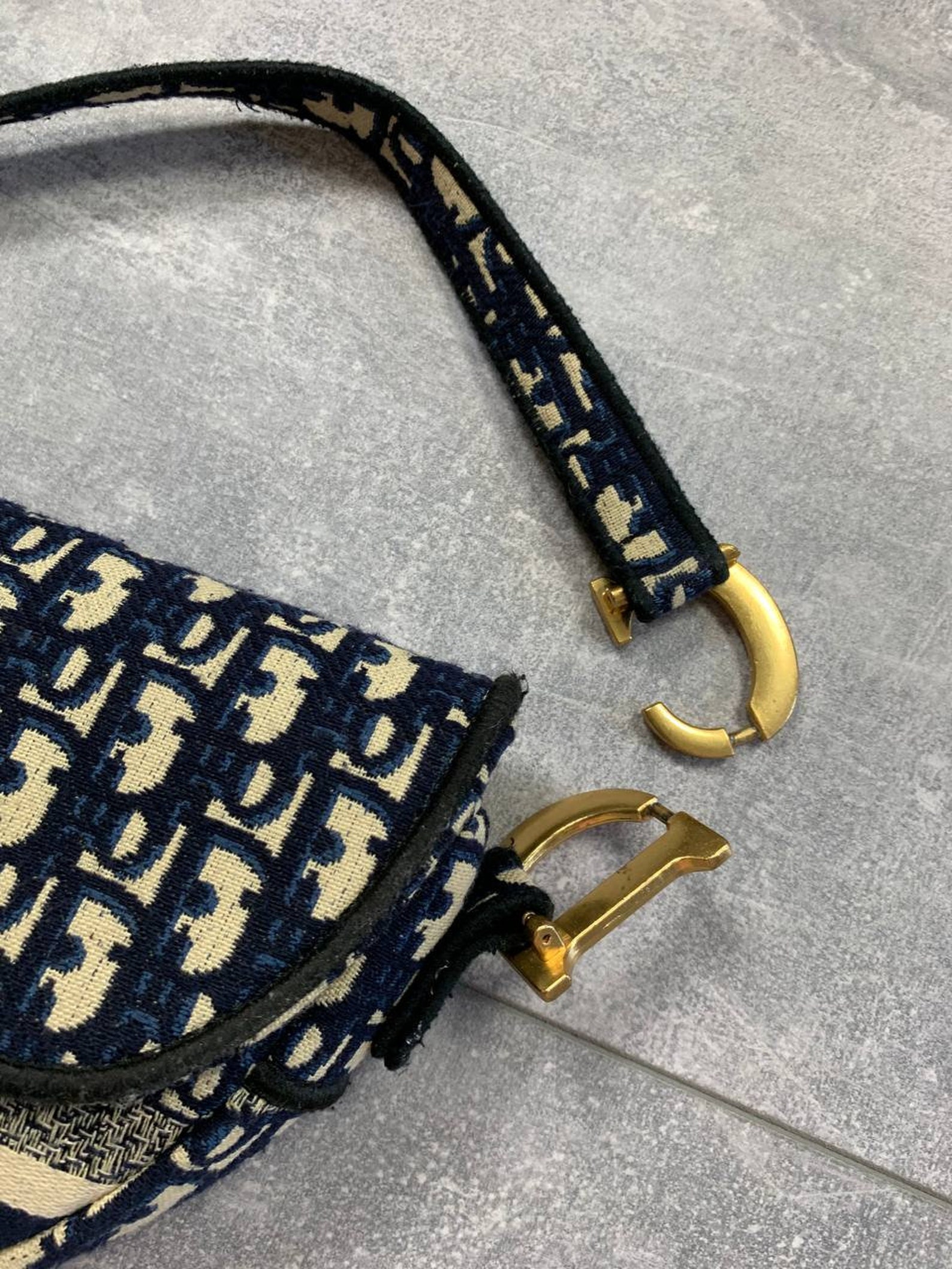 Christian Dior vintage rare CD saddle bag Etsy