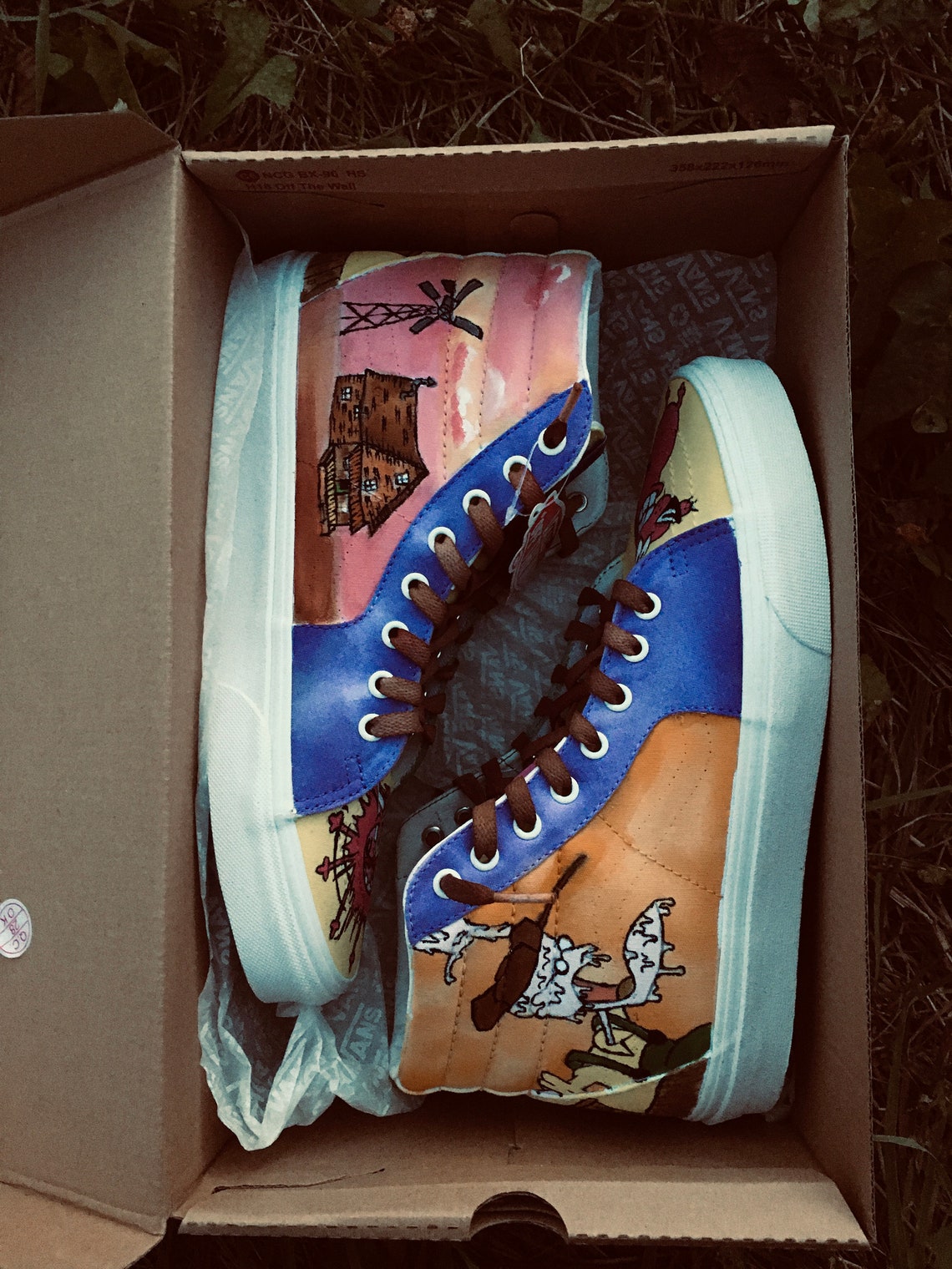 Courage The Cowardly Dog Custom Vans Etsy