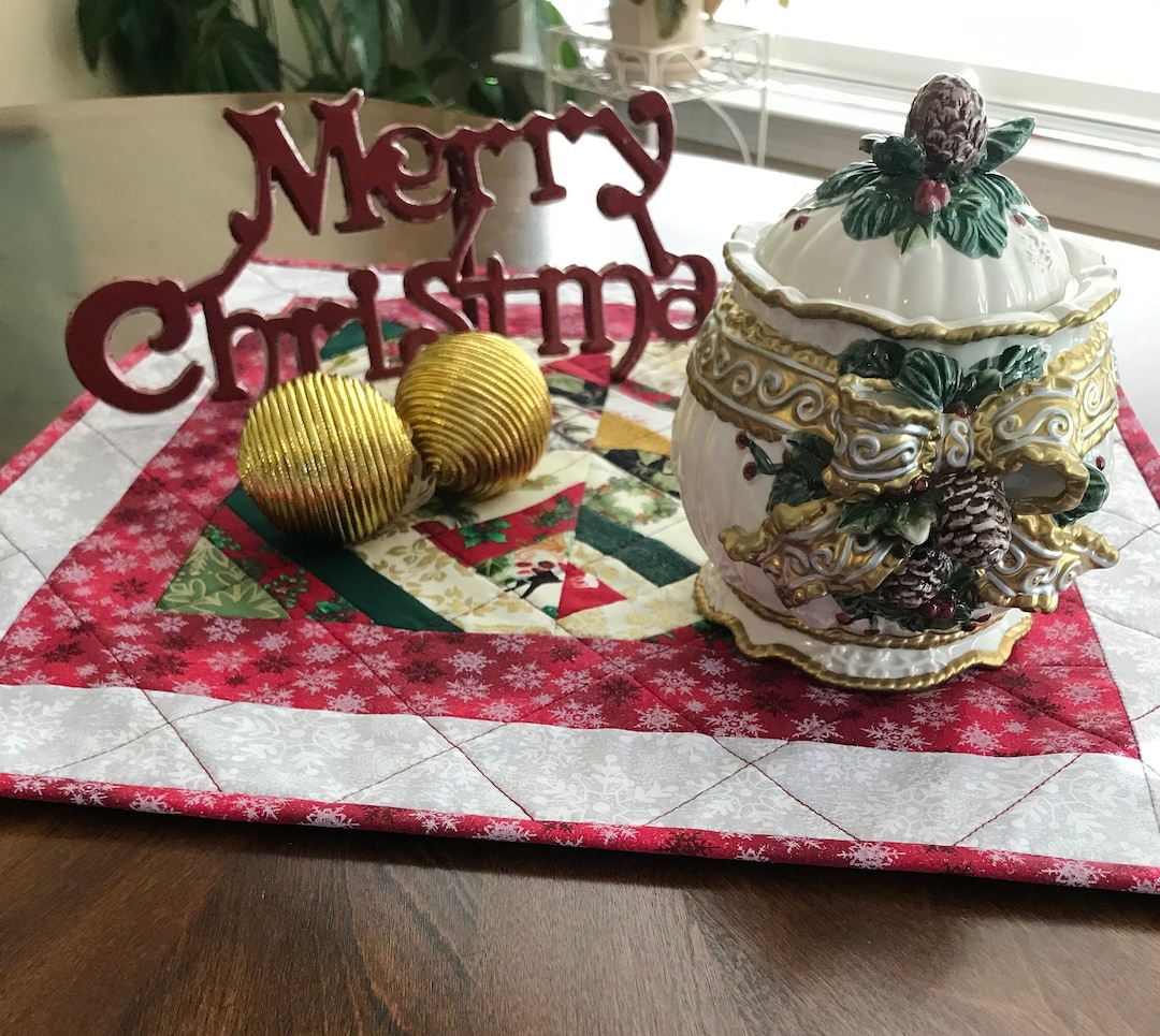 Christmas Square Table Topper Etsy