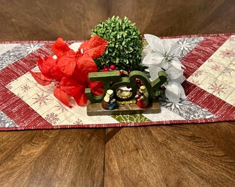 Christmas French Braid Table Runner