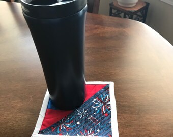 4th of July Mug Rug Coaster Set
