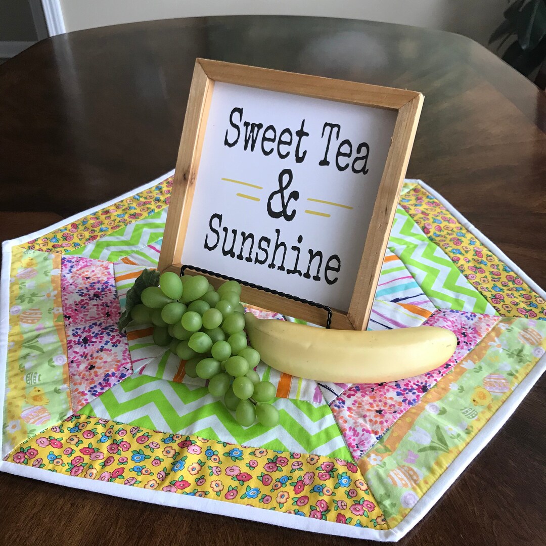 Spring Table Topper Spring Hexagon Table Topper - Etsy