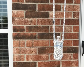 Crocheted Crossbody Bottle Holder