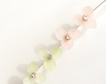 Real flower earrings | Hydrangea resin earrings, aesthetic floral earrings, dainty and elegant | Unique/Simple spring&summer earrings