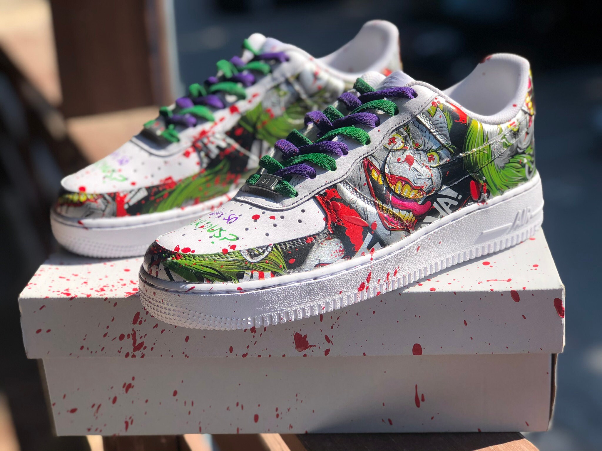Red Drip-Drop AIR FORCE 1 (AF-1) – ET Customs and Scrubs