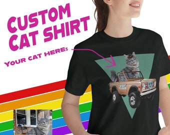 Custom Cat Shirt- I will design and print a shirt with your cat(s)/pets on it!
